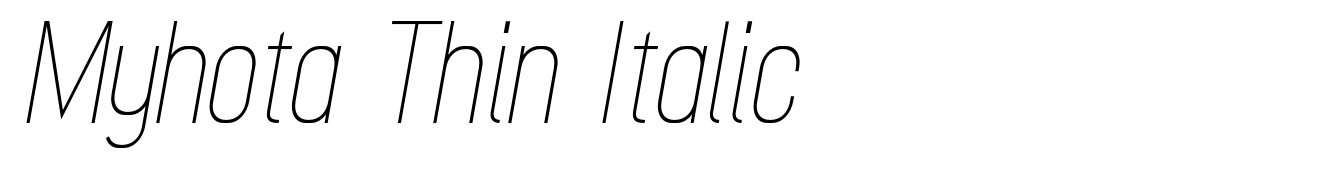 Myhota Thin Italic